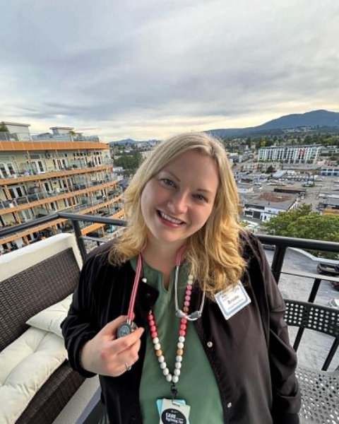 Portrait of Brooke Uzelac, endorsing Tali Campbell for Coquitlam City Council